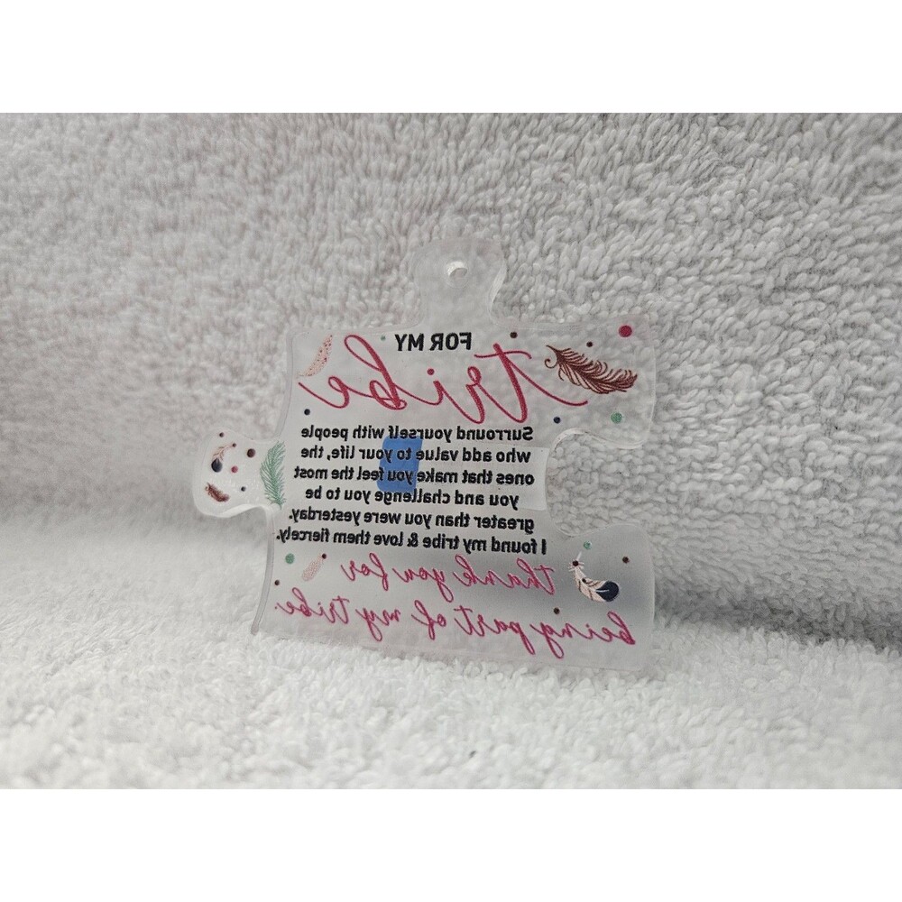 Tribe Friendship Gift Acrylic Puzzle Plaque Ornament Bestie Keepsake Desk Decor